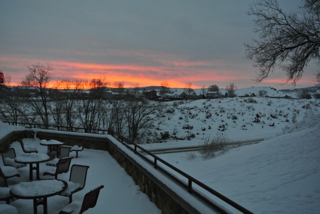 About 7:20 AM this morning from teh Rangely College Campus....