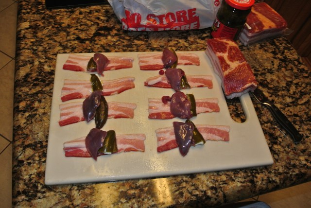 Assembly line wrapping the poppers.