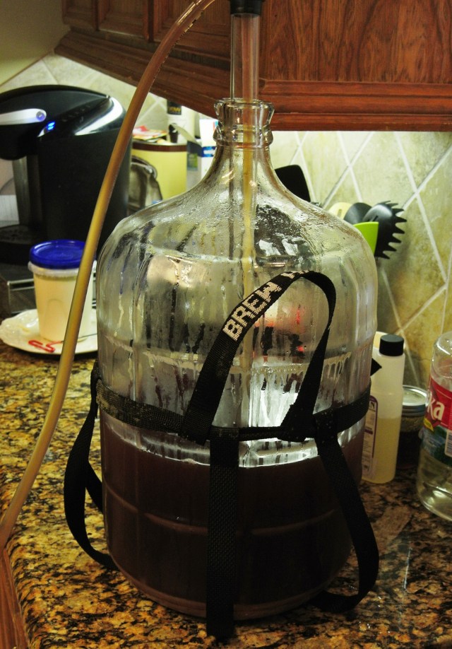 The transfer is on...Sourdough starter in the left background.